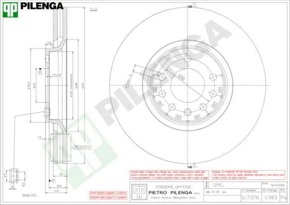 Disque de frein PILENGA V383
