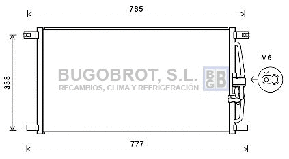 Condenseur, climatisation BUGOBROT 62-JR5052