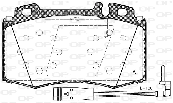 Kit de plaquettes de frein, frein à disque OPEN PARTS BPA0769.02