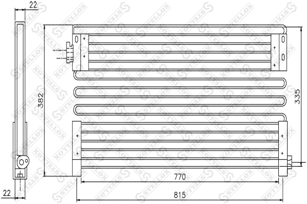 Condenseur, climatisation STELLOX 87-39105-SX