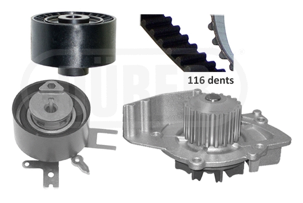 Pompe à eau + kit de courroie crantée DÜRER PA121148