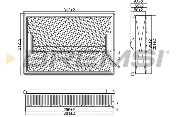Filtre à air BREMSI FA1358