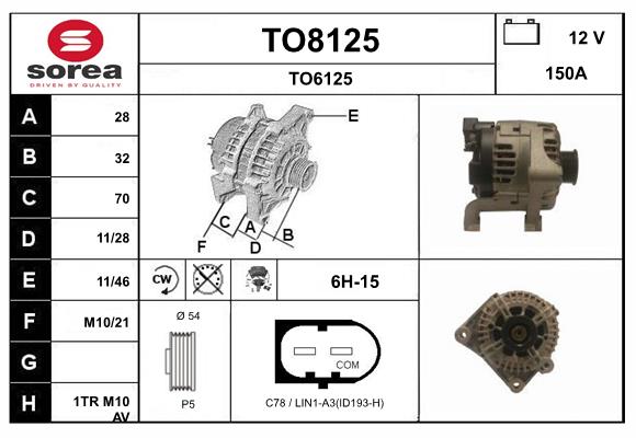Alternateur SNRA TO8125