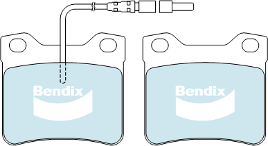 Kit de plaquettes de frein, frein à disque BENDIX-SEA DB1988 EURO+