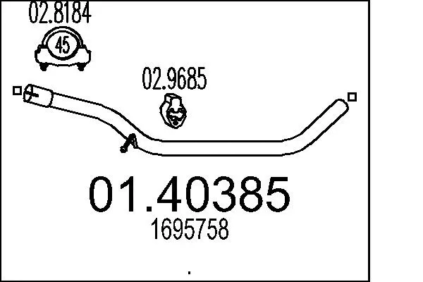 Tuyau d'échappement MTS 01.40385