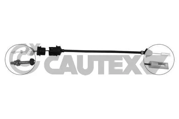 Tirette à câble, commande d'embrayage CAUTEX 030049