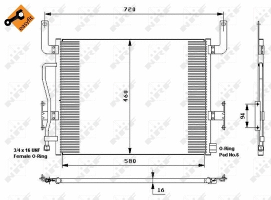 Condenseur, climatisation NRF 35655