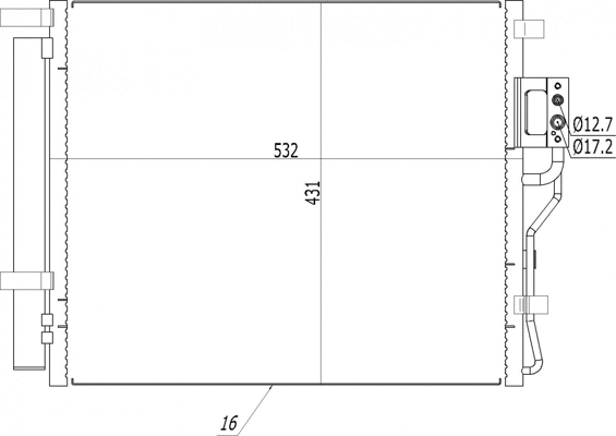 Condenseur, climatisation HART 614 573