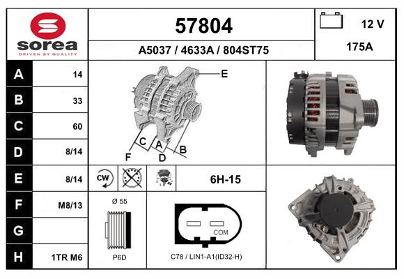 Alternateur EAI 57804