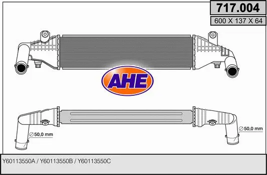 Refroidisseur d'air de suralimentation AHE 717.004