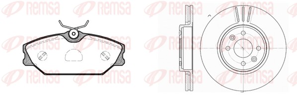 Kit de freins, frein à disques REMSA 8208.02