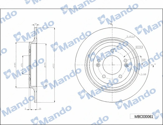 Disque de frein MANDO MBC030061