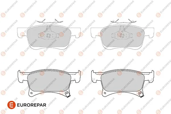 Kit de plaquettes de frein, frein à disque EUROREPAR 1686279780