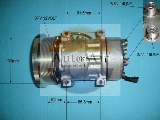 Compresseur, climatisation AUTO AIR GLOUCESTER 14-4813