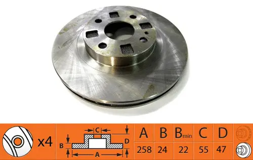 Disque de frein SB BR25115T