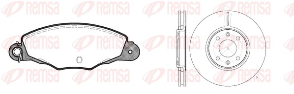 Kit de freins, frein à disques REMSA 8659.00