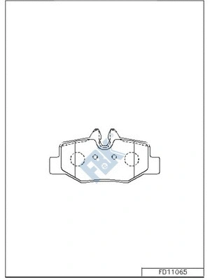 Kit de plaquettes de frein, frein à disque FBK FD11065