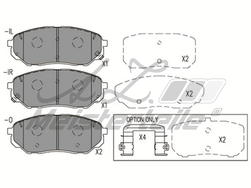 Kit de plaquettes de frein, frein à disque A.Z. Meisterteile AZMT-44-022-2452