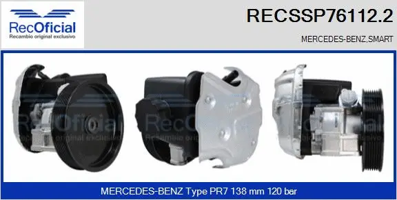 Pompe hydraulique, direction RECOFICIAL RECSSP76112.2