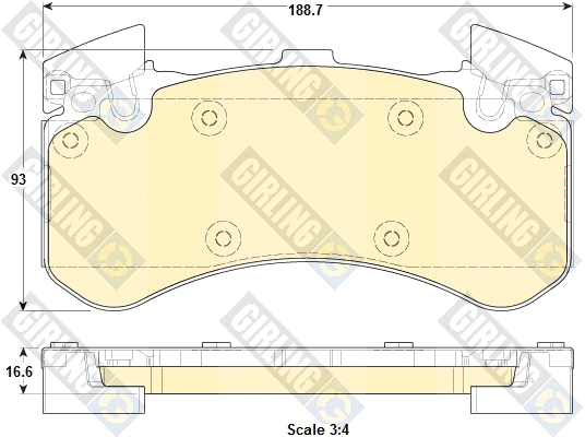 Kit de plaquettes de frein, frein à disque GIRLING 6119119