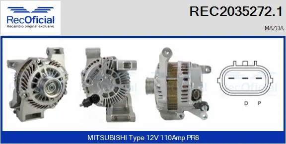 Alternateur RECOFICIAL REC2035272.1
