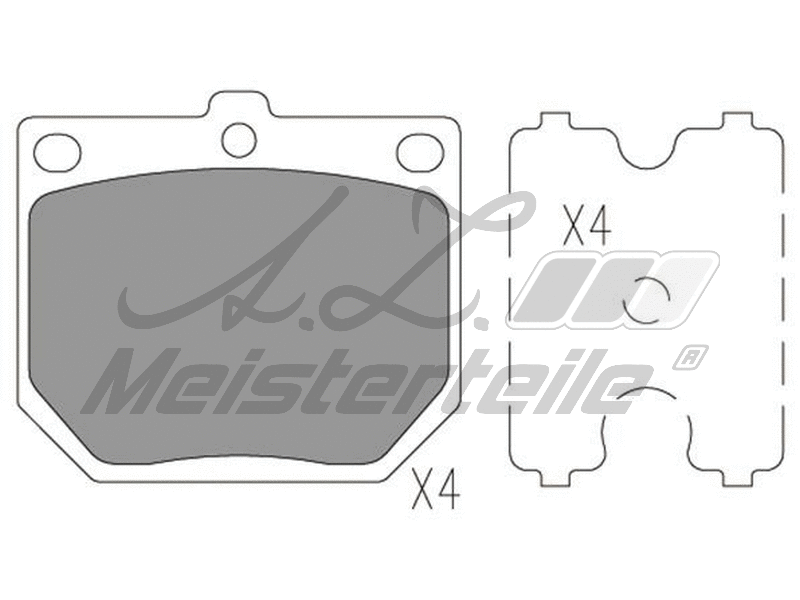 Kit de plaquettes de frein, frein à disque A.Z. Meisterteile AZMT-44-022-2240