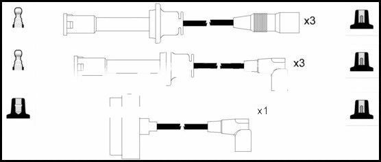 Kit de câbles d'allumage LEMARK HOES1251
