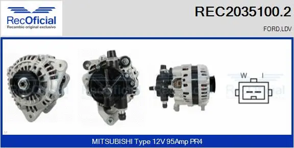 Alternateur RECOFICIAL REC2035100.2