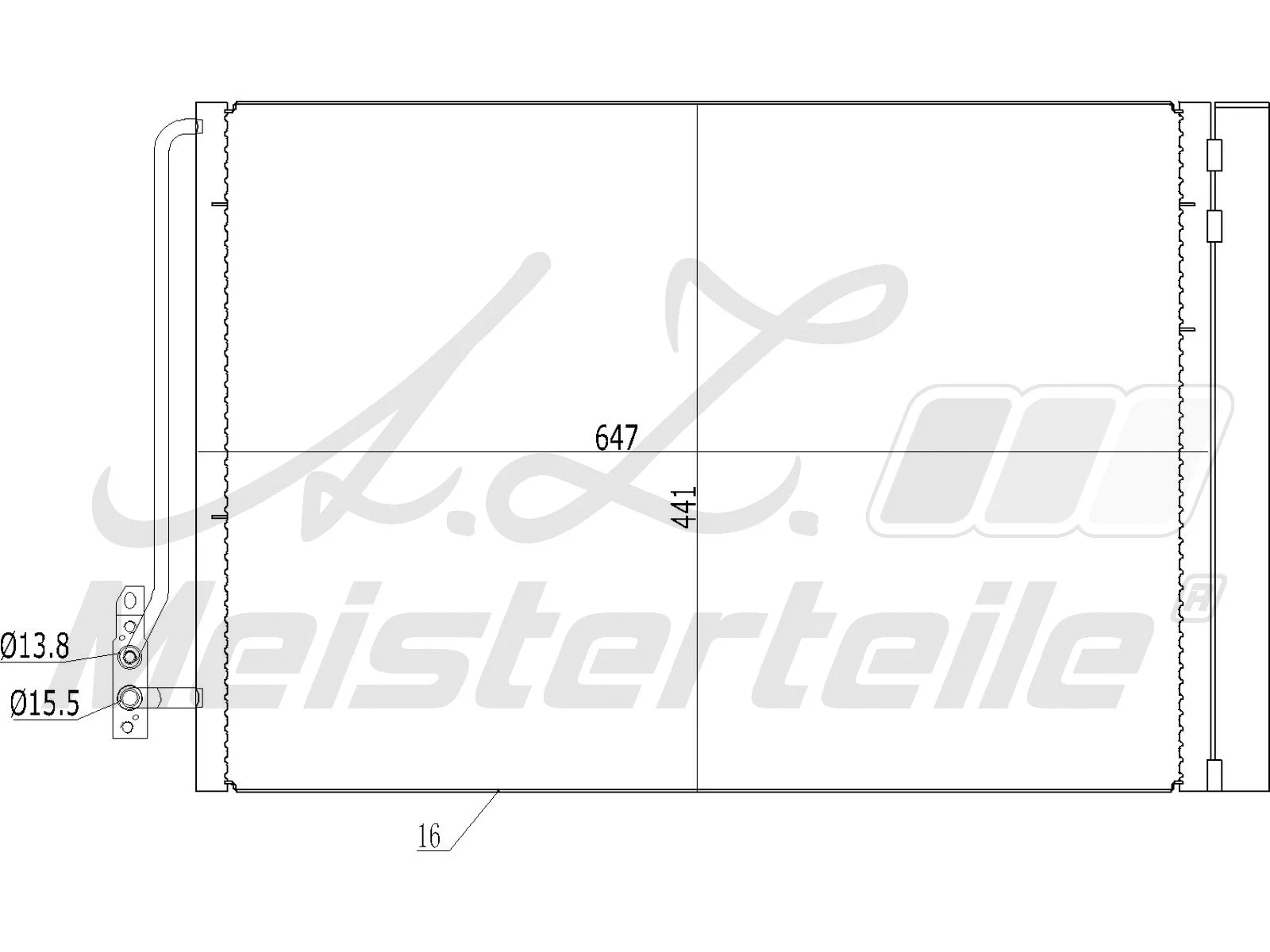 Condenseur, climatisation A.Z. Meisterteile AZMT-45-030-1419