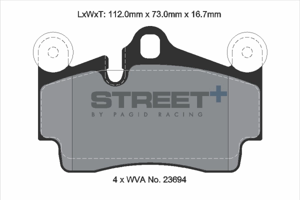 Kit de plaquettes de frein, frein à disque PAGID Racing T8039SP2001