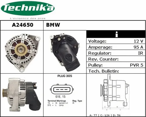 Alternateur Technika A24650