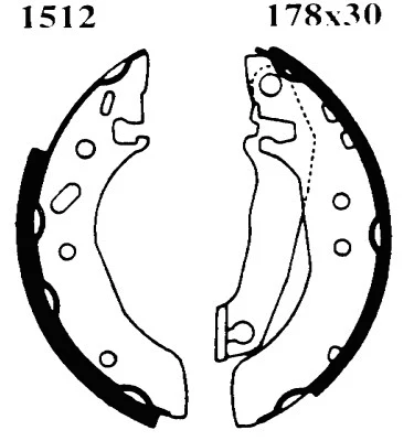 Jeu de mâchoires de frein BSF 01512