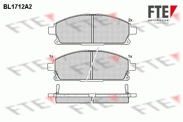Kit de plaquettes de frein, frein à disque FTE 9010313