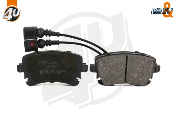 Kit de plaquettes de frein, frein à disque 4U Autoparts 22510VV