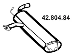 Silencieux arrière EBERSPÄCHER 42.804.84
