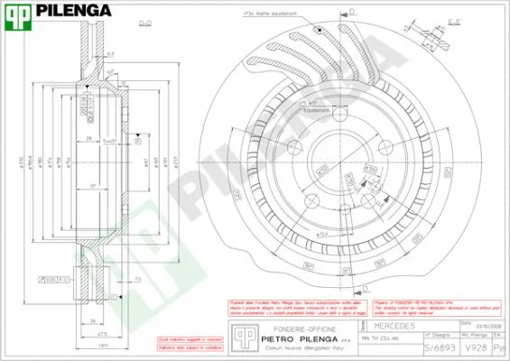 Disque de frein PILENGA V928