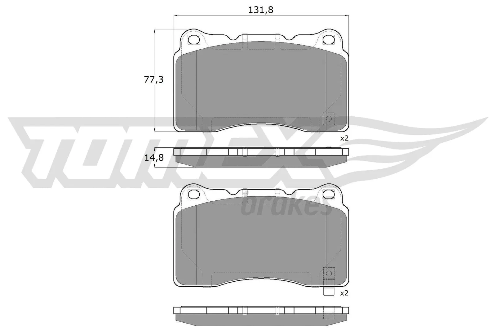 Kit de plaquettes de frein, frein à disque TOMEX Brakes TX 17-96