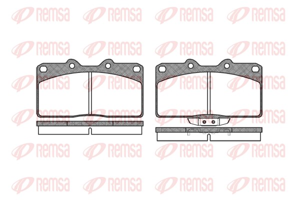 Kit de plaquettes de frein, frein à disque REMSA 0355.02