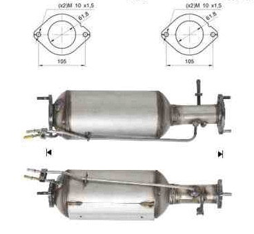 Filtre à particules / à suie, échappement VEGAZ GmbH FK-864