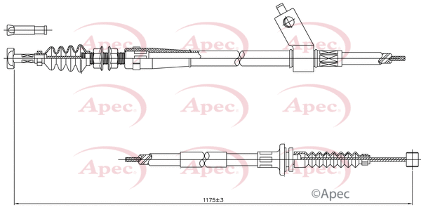 Tirette à câble, frein de stationnement APEC CAB1002