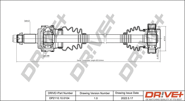 Arbre de transmission Dr!ve+ DP2110.10.0104