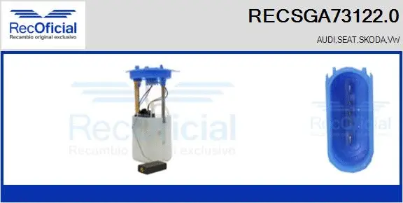 unité d'alimentation de carburant RECOFICIAL RECSGA73122.0