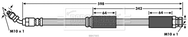 Flexible de frein BORG & BECK BBH7905