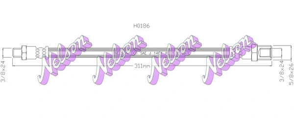 Flexible de frein KAWE H0186