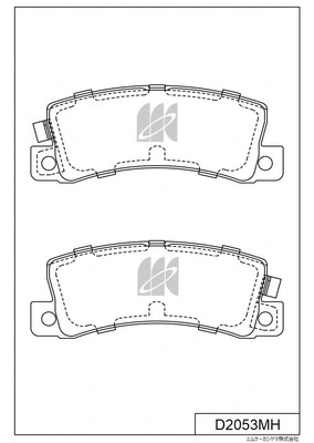 Kit de plaquettes de frein, frein à disque MK Kashiyama D2053MH