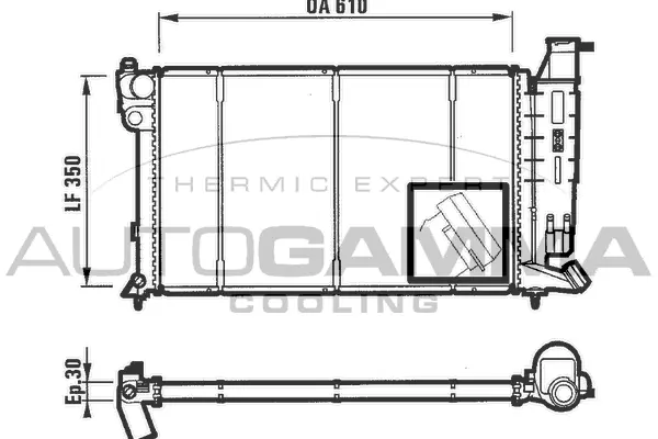 Radiateur, refroidissement du moteur AUTOGAMMA 100229