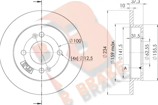 Disque de frein R BRAKE 78RBD27520
