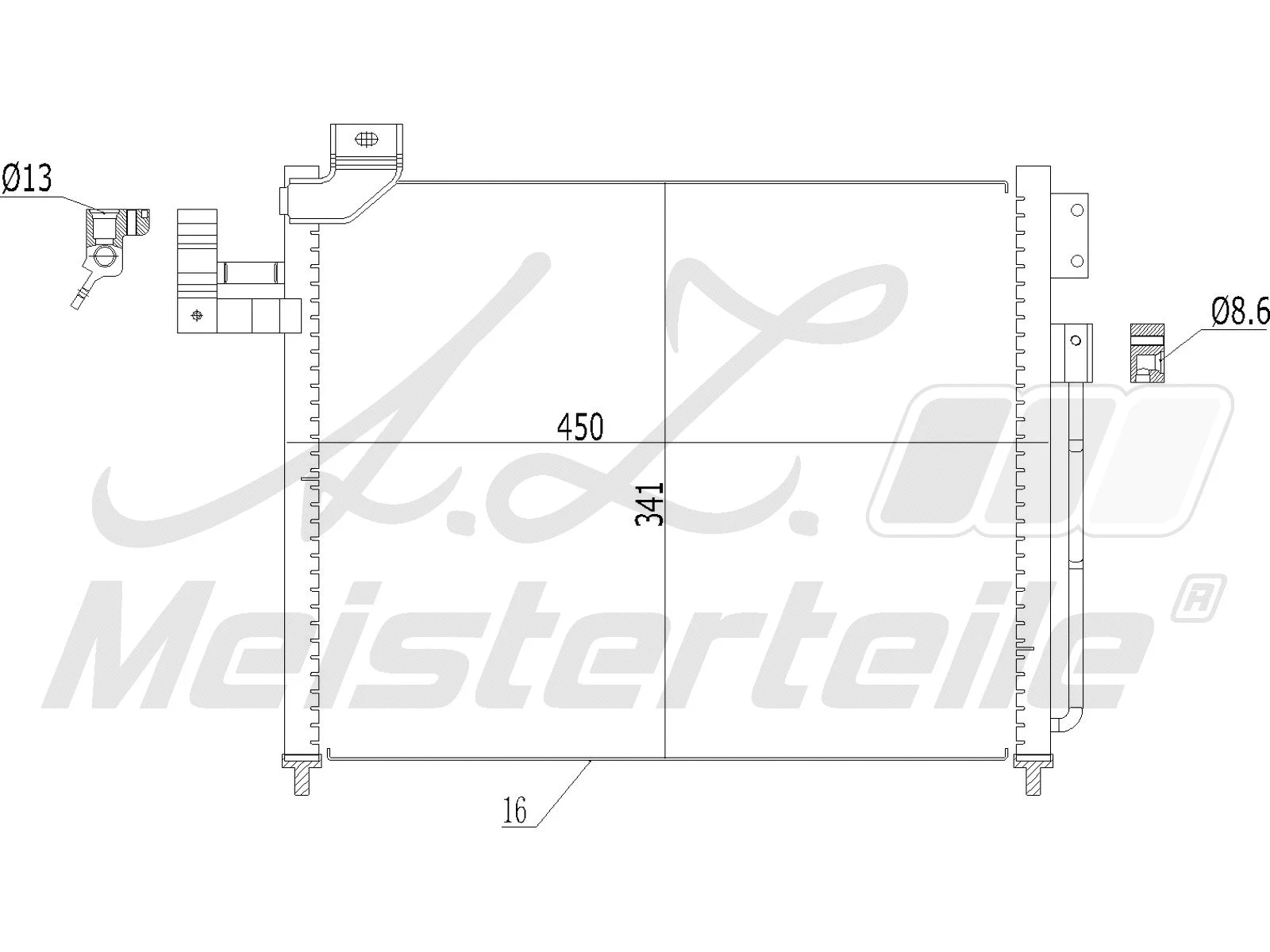 Condenseur, climatisation A.Z. Meisterteile AZMT-45-030-1362