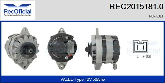 Alternateur RECOFICIAL REC2015181.0