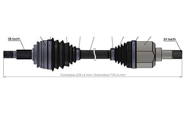Arbre de transmission SERCORE 221811
